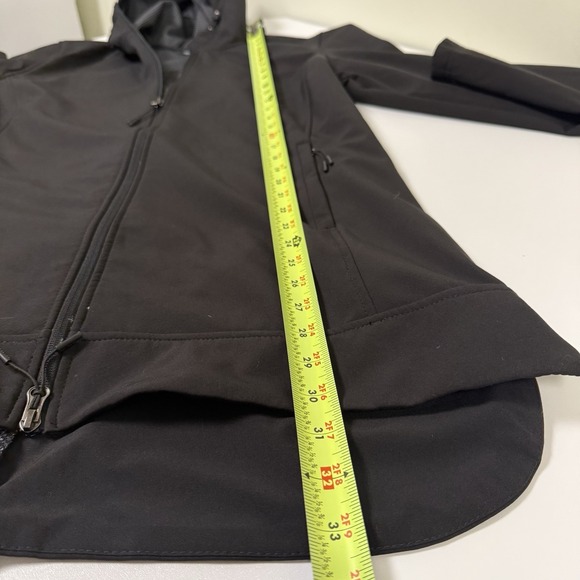 New Balance Running Hood Jacket Black Womens Sz L Fit M *Tall/Long Zip Pockets - Picture 7 of 9